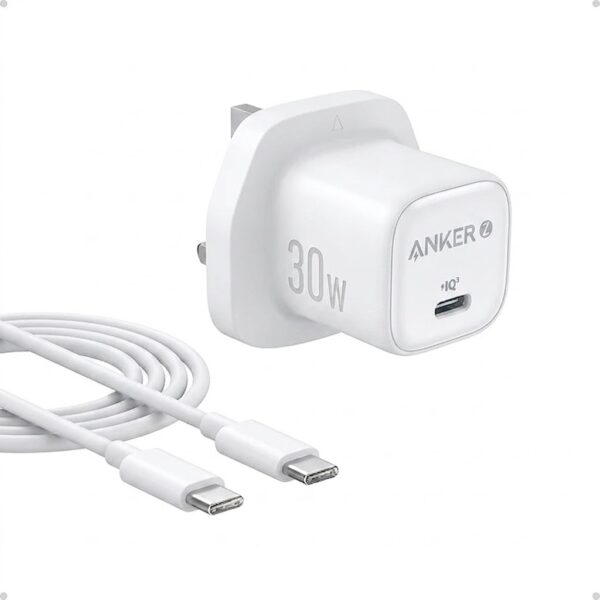 Anker Zolo 30W Type-C to Type-C Charger Set White – FoneHouse Sri Lanka