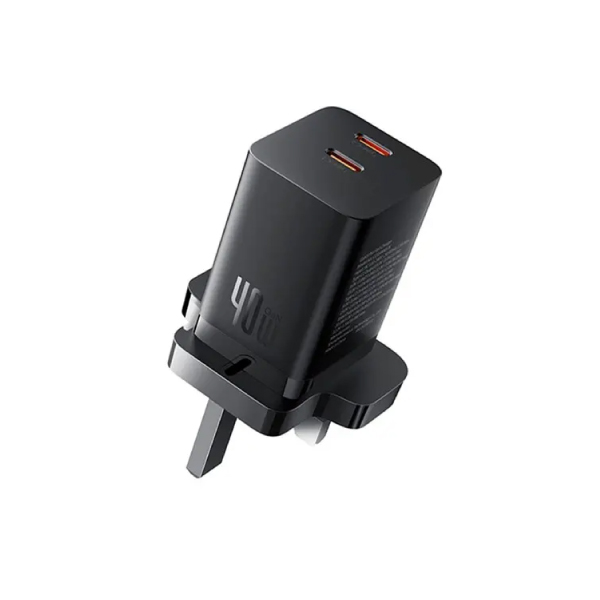 Baseus 40w Dual-Output Fast Charging 3 Pin