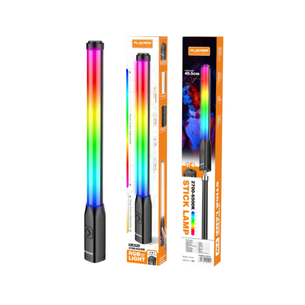 Plokama VL06 Pro RGB Light Stick – Portable 7W RGB LED Light with 2700K–6500K Adjustable Color Temperature | FoneHouse Sri Lanka