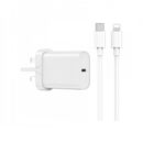 WiWU 20W Quick 2 In 1 Type-C PD Fast Charger With Type-C To Lightning Cable