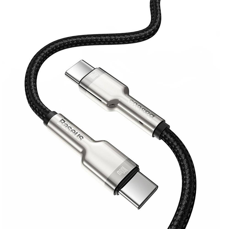Baseus Cafule Series 2M Metal Data Cable Type-C to Type-C 100W-Black - Image 3